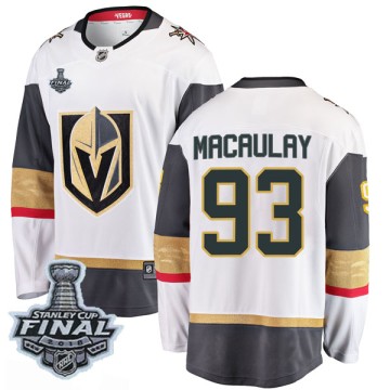 Breakaway Fanatics Branded Youth Stephen MacAulay Vegas Golden Knights Away 2018 Stanley Cup Final Patch Jersey - White