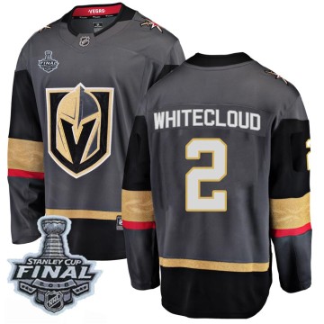 Breakaway Fanatics Branded Youth Zach Whitecloud Vegas Golden Knights Black Home 2018 Stanley Cup Final Patch Jersey - White