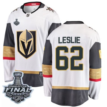 Breakaway Fanatics Branded Youth Zachary Leslie Vegas Golden Knights Away 2018 Stanley Cup Final Patch Jersey - White