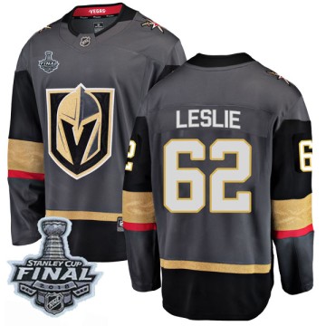 Breakaway Fanatics Branded Youth Zachary Leslie Vegas Golden Knights Home 2018 Stanley Cup Final Patch Jersey - Black