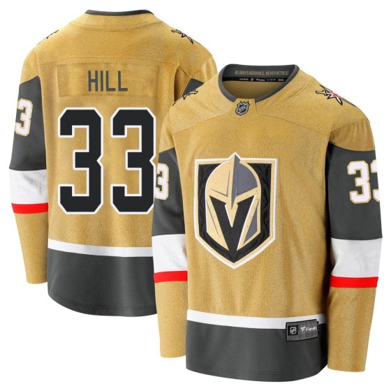 Premier Fanatics Branded Men's Adin Hill Vegas Golden Knights Breakaway 2020/21 Alternate Jersey - Gold