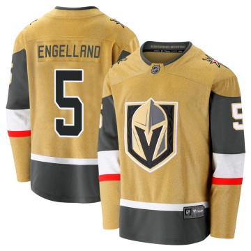 Premier Fanatics Branded Men's Deryk Engelland Vegas Golden Knights Breakaway 2020/21 Alternate Jersey - Gold