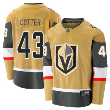 Premier Fanatics Branded Men's Paul Cotter Vegas Golden Knights Breakaway 2020/21 Alternate Jersey - Gold