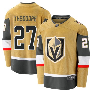 Premier Fanatics Branded Men's Shea Theodore Vegas Golden Knights Breakaway 2020/21 Alternate Jersey - Gold