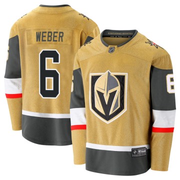 Premier Fanatics Branded Men's Shea Weber Vegas Golden Knights Breakaway 2020/21 Alternate Jersey - Gold