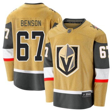 Premier Fanatics Branded Men's Tyler Benson Vegas Golden Knights Breakaway 2020/21 Alternate Jersey - Gold
