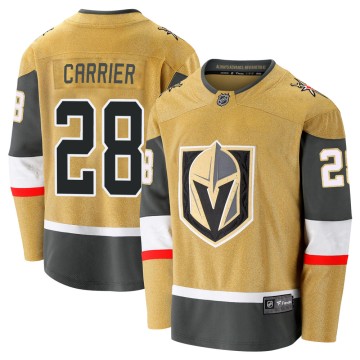 Premier Fanatics Branded Men's William Carrier Vegas Golden Knights Breakaway 2020/21 Alternate Jersey - Gold
