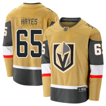 Premier Fanatics Branded Men's Zachary Hayes Vegas Golden Knights Breakaway 2020/21 Alternate Jersey - Gold