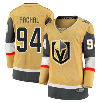Premier Fanatics Branded Women's Brayden Pachal Vegas Golden Knights Breakaway 2020/21 Alternate Jersey - Gold