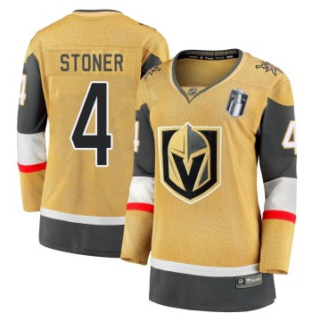 Premier Fanatics Branded Women's Clayton Stoner Vegas Golden Knights Breakaway 2020/21 Alternate 2023 Stanley Cup Final Jersey -