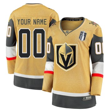 Premier Fanatics Branded Women's Custom Vegas Golden Knights Custom Breakaway 2020/21 Alternate 2023 Stanley Cup Final Jersey - 