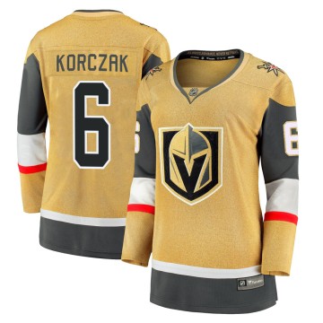 Premier Fanatics Branded Women's Kaedan Korczak Vegas Golden Knights Breakaway 2020/21 Alternate Jersey - Gold